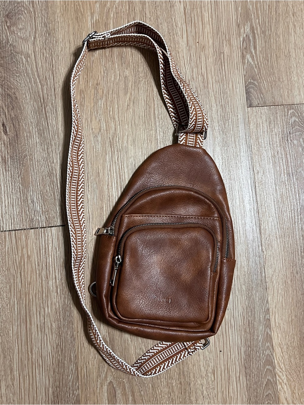 Chest Sling Bag in Brown